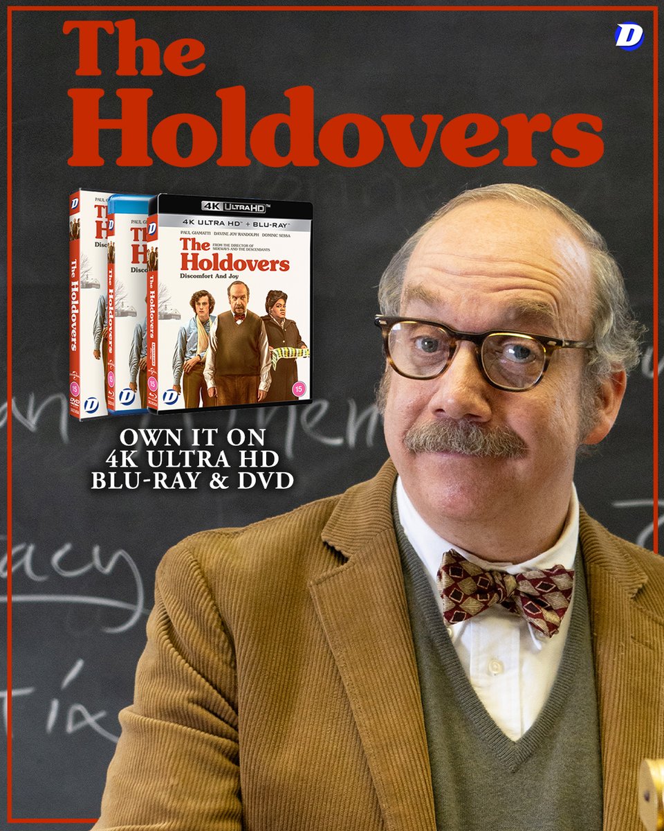 If you missed the memo, The Holdovers is out now on 4K Ultra HD, Blu-ray & DVD, with all-new extras! 

Paul Giamatti stars in one of the best, critically acclaimed films of the year! Take it home today!  🥳

Order #TheHoldovers here: tinyurl.com/theholdoversdvd