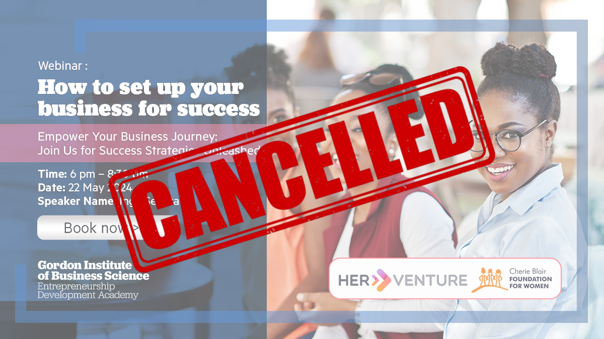 Our much anticipated 'How to Set Up Your Business for Success' event with Inga Sebata on May 22, 2024, is cancelled due to unforeseen circumstances. We understand the disappointment and apologise for any inconvenience caused. We're already working on rescheduling.