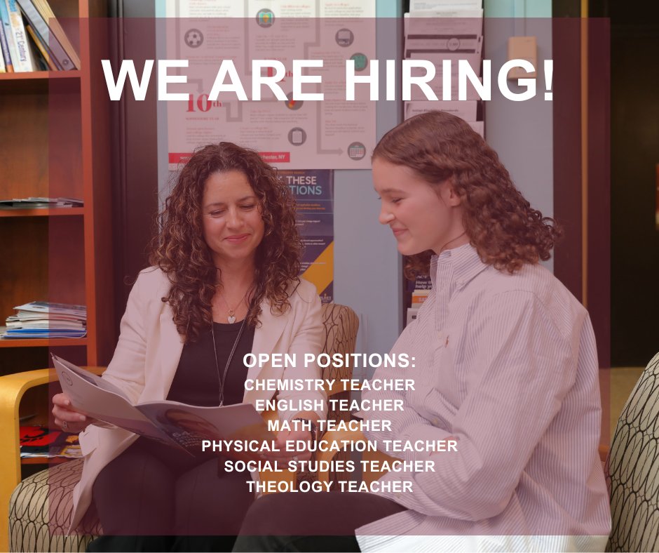 Join the AQ team! We're looking for dedicated individuals to fill several teacher positions for the upcoming school year. We're also recruiting for bus drivers, cafeteria workers, school event supervisors, & substitute teachers #AquinasInstitute #NowHiring @AQPrincipal @AQAlumni