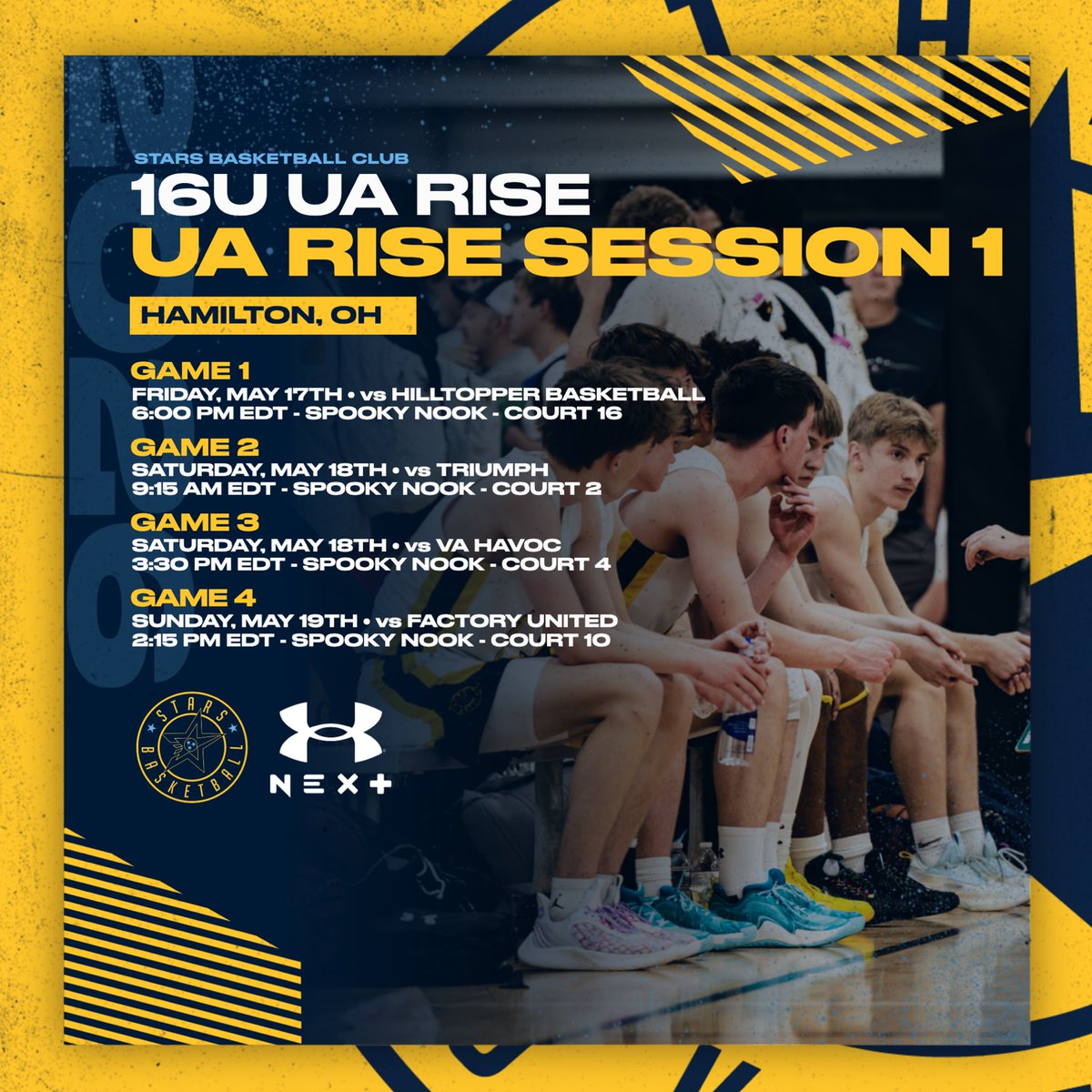 🌟Our 16U UA Rise team gets Rise Circuit play started this weekend in Hamilton, OH! Check out their schedule below!🌟#morethan <a href="/risecircuit/">UA Rise Circuit</a> <a href="/UANextBHoops/">Boys UAA</a>