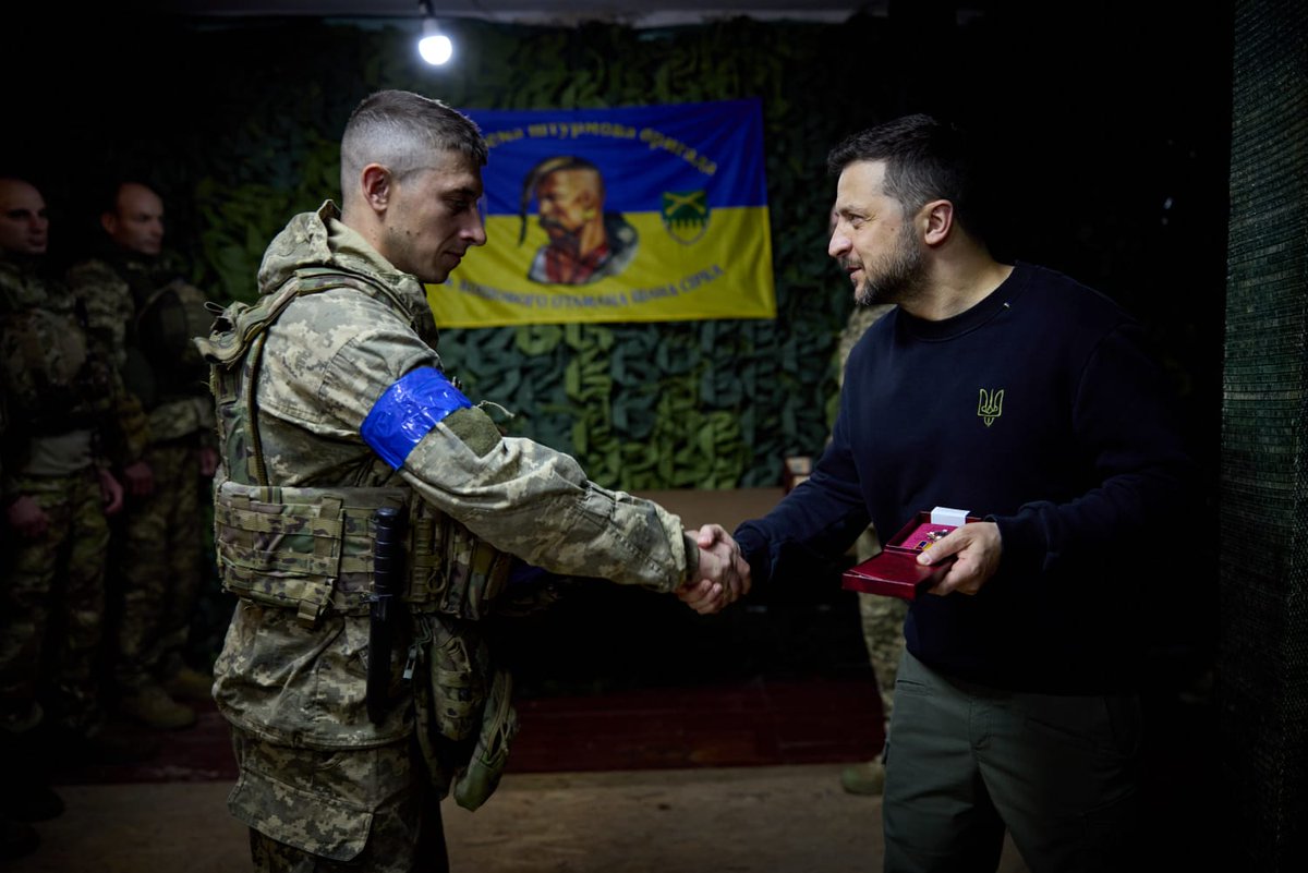 ⚡ President Zelenskyy awarded the members of the 92nd Assault Brigade 'Ivan Sirko' during his visit to Kharkiv region. 💬'I thank them [soldiers of 92nd Assault Brigade 'Ivan Sirko'] for their strength and commitment to defending Ukraine,' he noted.