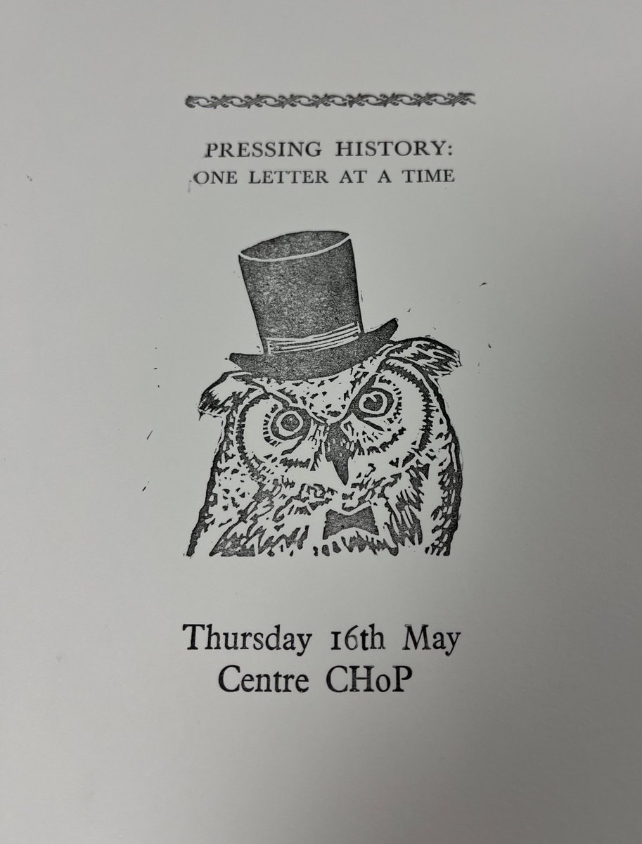 A good workshop in the print room today with second-year <a href="/LeedsUniEnglish/">School of English - University of Leeds</a> students
