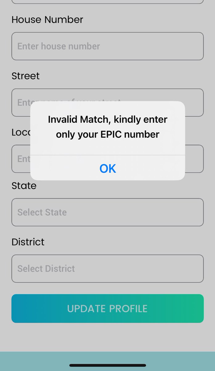 I signed up today at eci.gov.in and when I go to my profile and click on edit profile to add the epic number I get invalid match. Even though it’s a valid  number that’s on my voter id card.
<a href="/ECISVEEP/">Election Commission of India</a> please help as I am unable to add epic number to my profile.