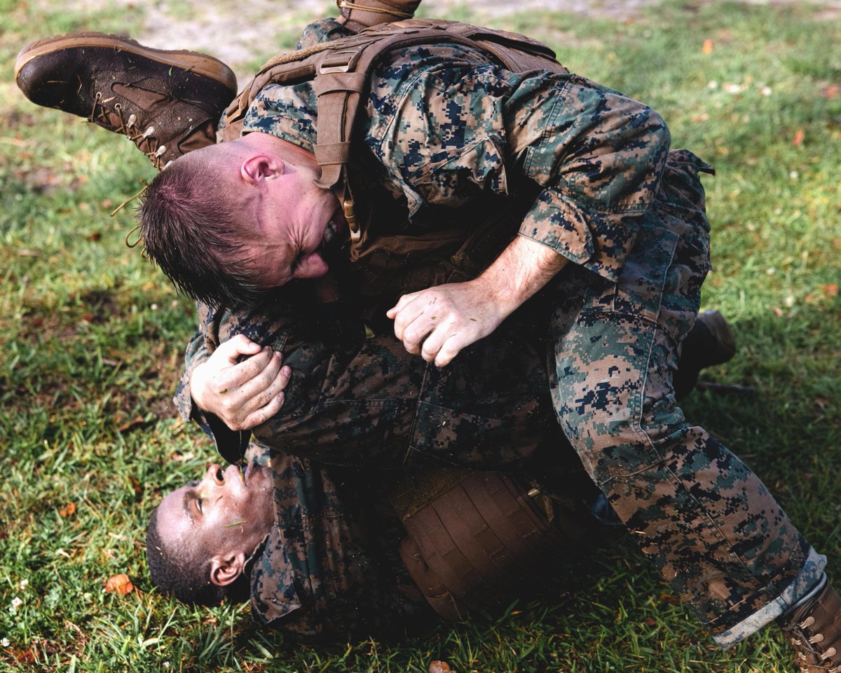 For Marines to remain always ready, they must train like they fight. This means constantly sharpening their physical and mental strength through various training scenarios. Marines fight during the culmination of a Martial Arts Instructor Course.