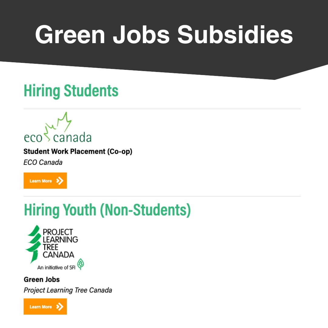 There are a variety of national programs available to businesses and organizations in Newfoundland and Labrador to help subsidize the creation of a green jobs – particularly for students and youth. Learn more here: econext.ca/green-jobs-pro…