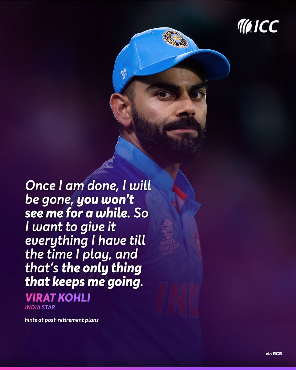 Virat Kohli expressed his desire to give his best for as long as he continues to play 👀

More 👉 bit.ly/4bhnrgE