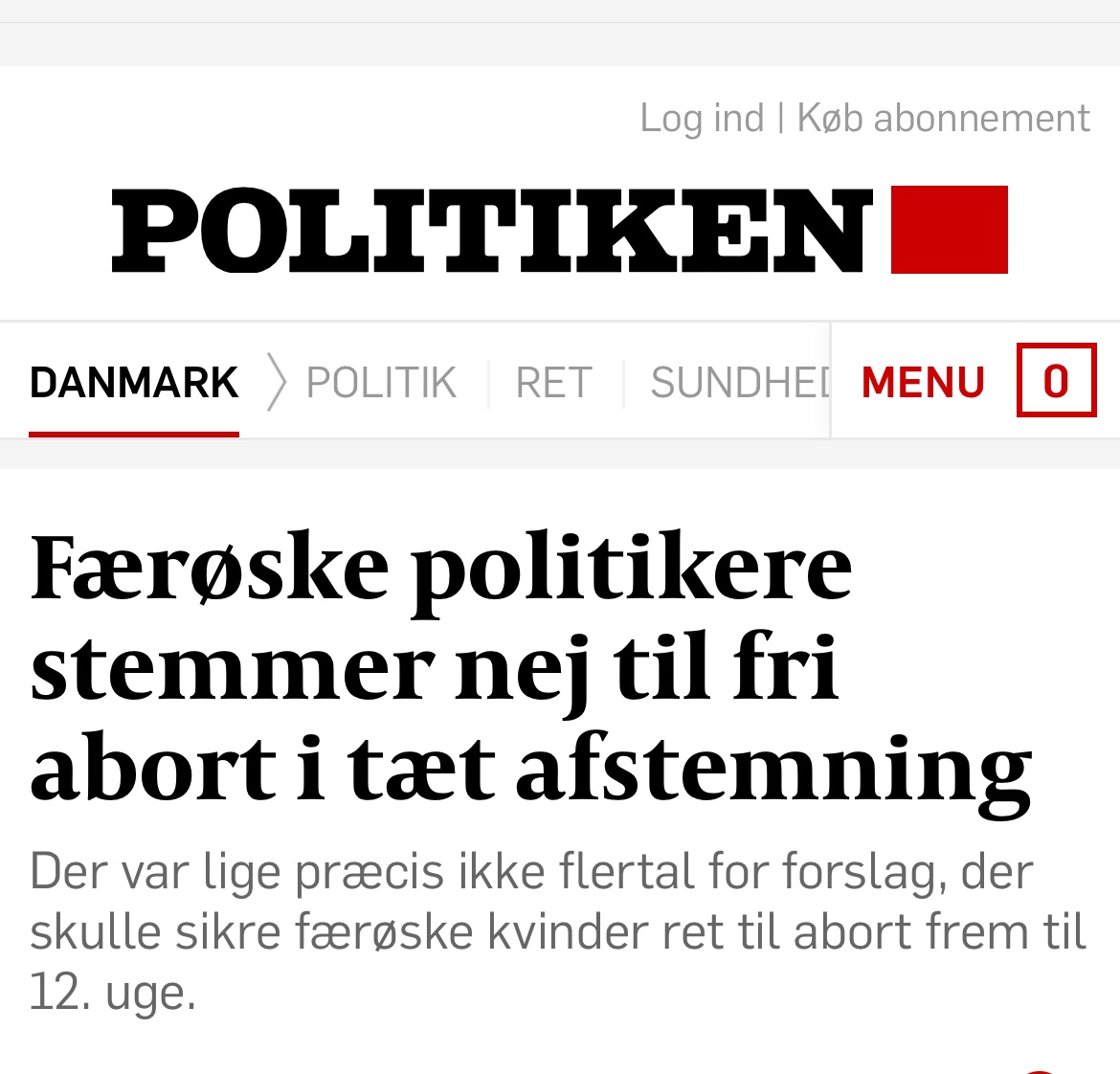 Boykot #Færøerne

Mammon, er politikernes eneste Gud og, som kan få dem til give kvinders helt basale rettigheder, desværre. 

Boykot #Færøerne #abort 

politiken.dk/danmark/art990…