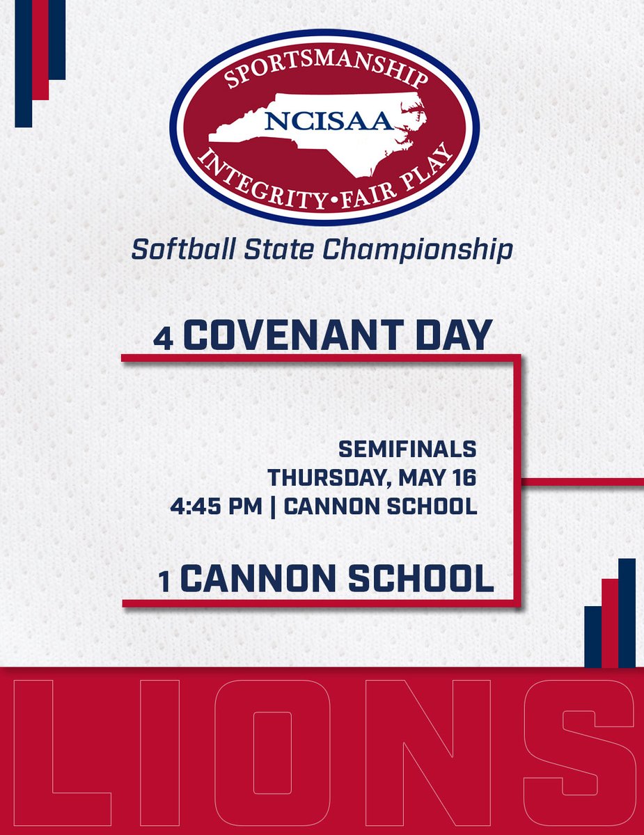 A trip to the Championship is on the line! Softball heads to Cannon for a Final Four Showdown. 
 
For🎟️, visit bit.ly/3ytcsCa

#GoLions #RoarAsOne