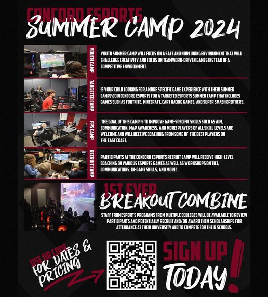 #DidYouKnow Concord Esports offers Summer Camps!? Learn more and register here: concord.edu/cu-esports-sum… QUESTIONS?: Contact Esports Director Austin Clay at 304-384-5320 or akclay@concord.edu