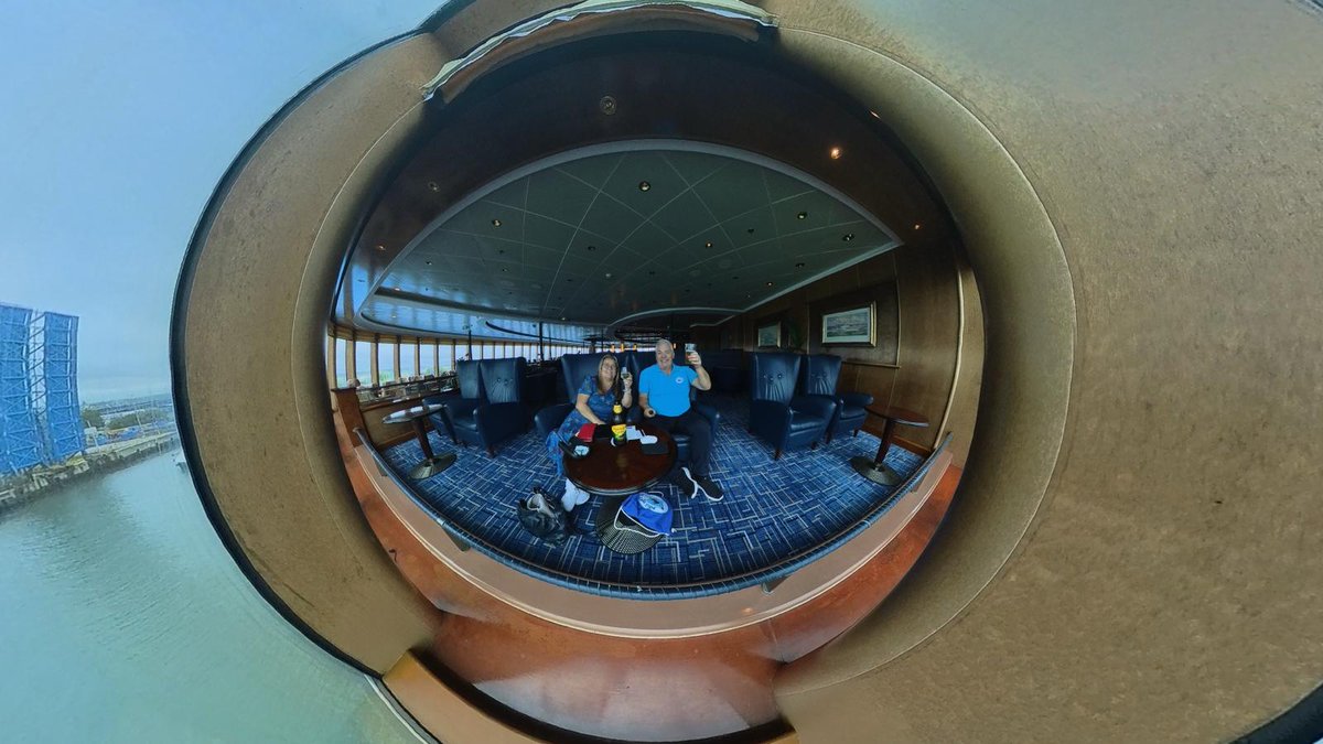 Loving the Crows Nest on @pandocruises Aurora! #insta360 #crowsnest #Aurora #pandocruises