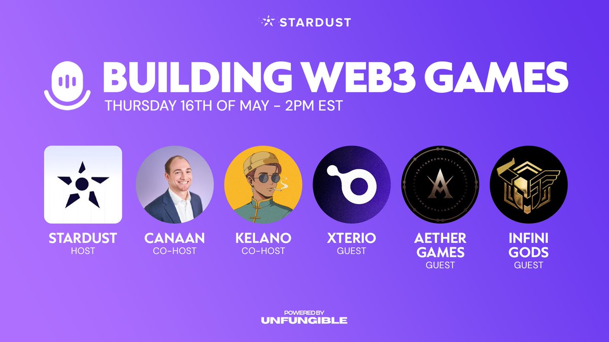 🎙️Building Web3 Games✨ It’s not as easy as it looks… Join us later today! ￼ May 16, 2 PM EST / 11am PST ￼ Set your reminders below!