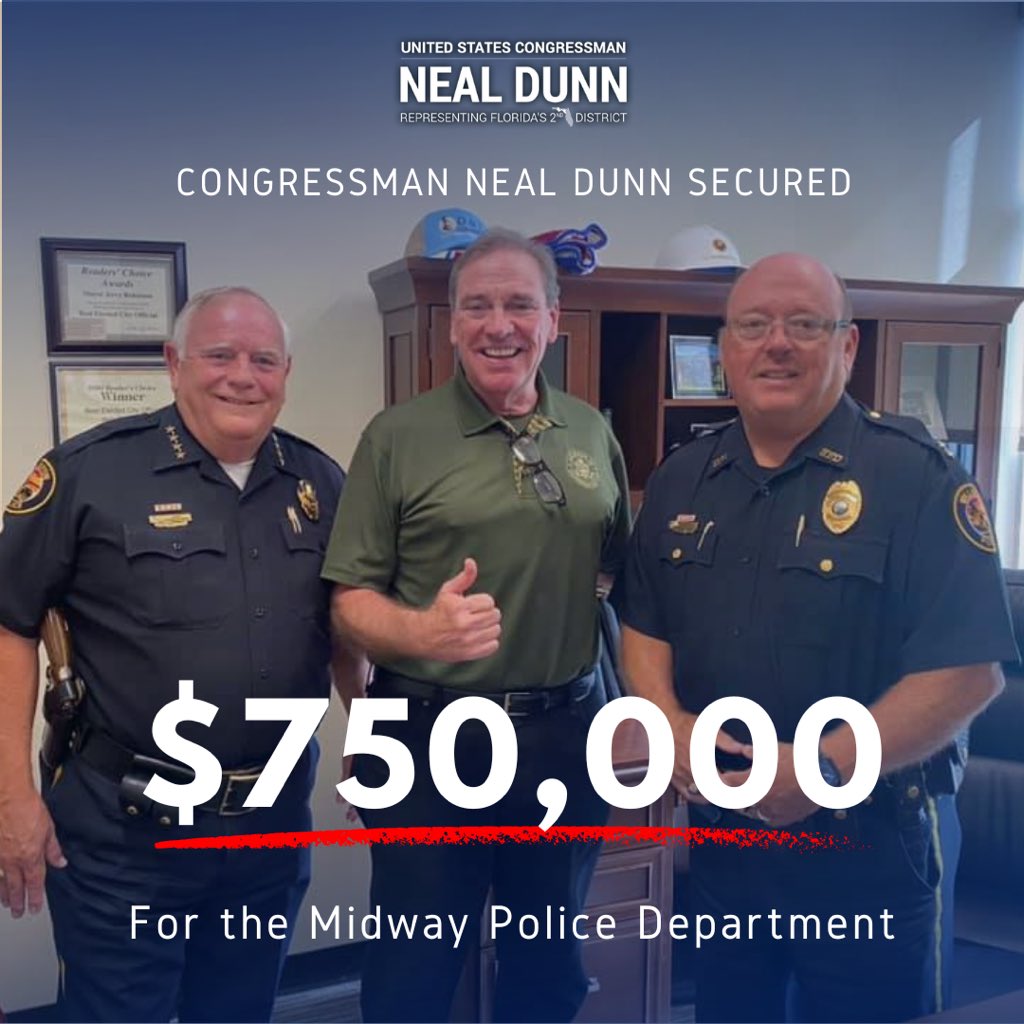 Recently, my team and I secured $750,000 to upgrade law enforcement facilities in Midway.

I am committed to ensuring our police have the tools to get the job done and keep our communities safe. #NationalPoliceWeek #BackTheBlue