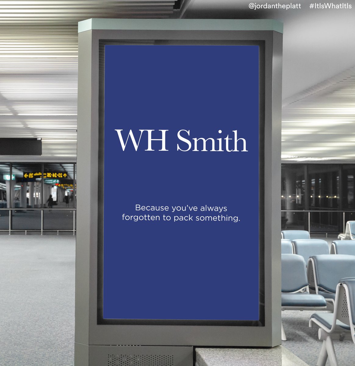 Jordan Platt π (@jordantheplatt) on Twitter photo Forgotten to pack something? <a href="/OneMinuteBriefs/">One Minute Briefs β±οΈ</a> #ItIsWhatItIs #Creative #Advertsing Forgotten to pack something? <a href="/OneMinuteBriefs/">One Minute Briefs β±οΈ</a> #ItIsWhatItIs #Creative #Advertsing