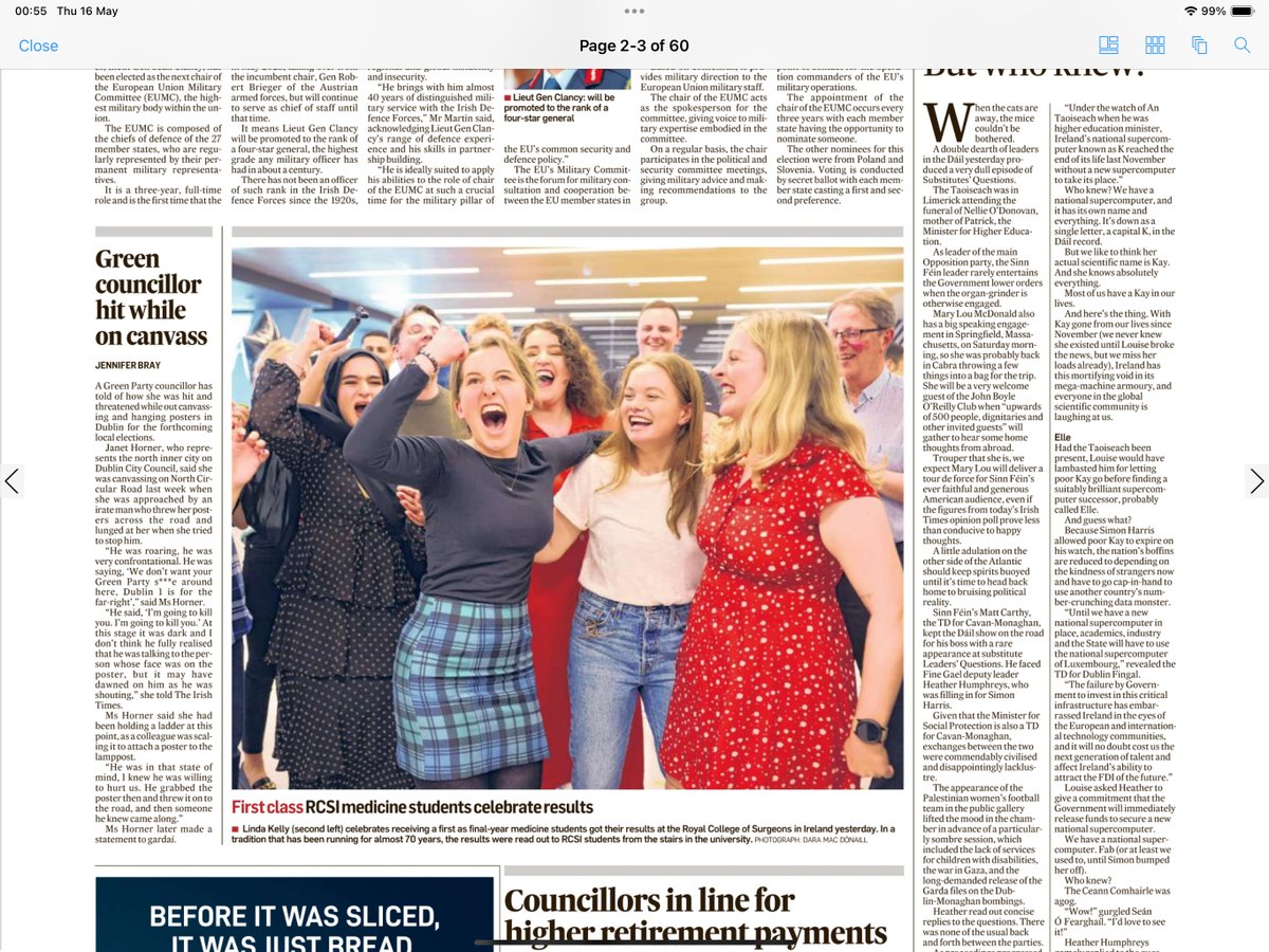 Congratulations to our #Classof2024 who feature in today's @IrishTimes 🎉 In a tradition that has been running for almost 70 years, results were read out to the RCSI School of Medicine final year students on campus yesterday at #RCSIResultsDay.