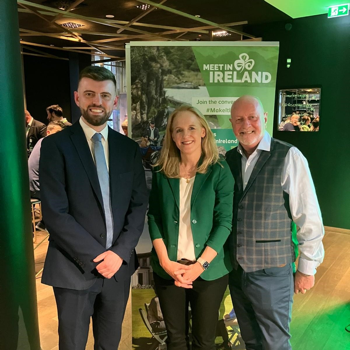 Congratulations to @Nadine76Lehmann and her team at @EntdeckeIrland for organising a great reception en marge of IMEX Frankfurt. Great to speak to Head of Middle East, Asia and Emerging Markets, @DavidBoyce55, as well as tourism businesses from the island of Ireland. #TeamIreland