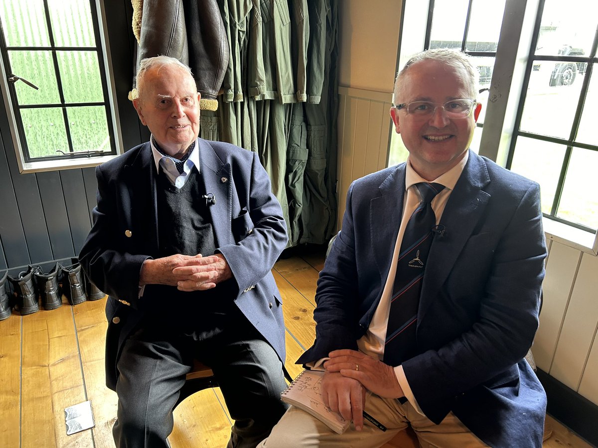 A pleasure to spend time with WWII veteran Colin Bell ahead of #DDay80 @5_News He tells me about the importance of the Dakota then … and remembrance now