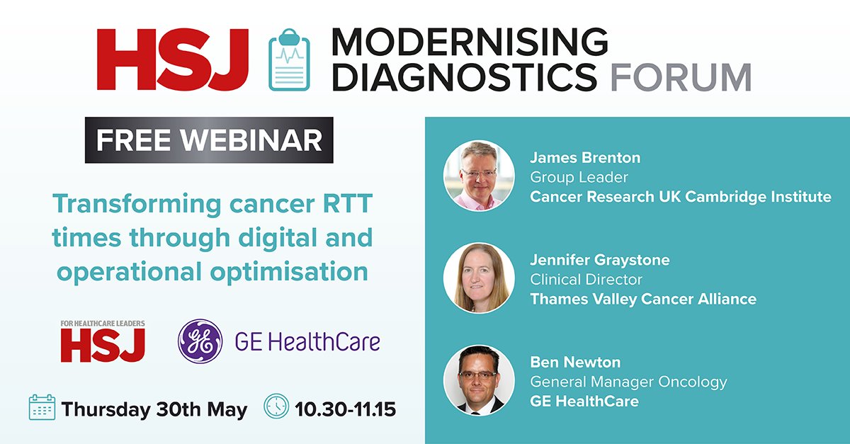Join this HSJ webinar in association with @GEHealthCare to listen to our expert panel discuss how digital transformation can be accelerated to tackle healthcare challenges with advanced molecular and digital tools. Register here: modernisingdiagnosticsforum.hsj.co.uk/ge-healthcare-…