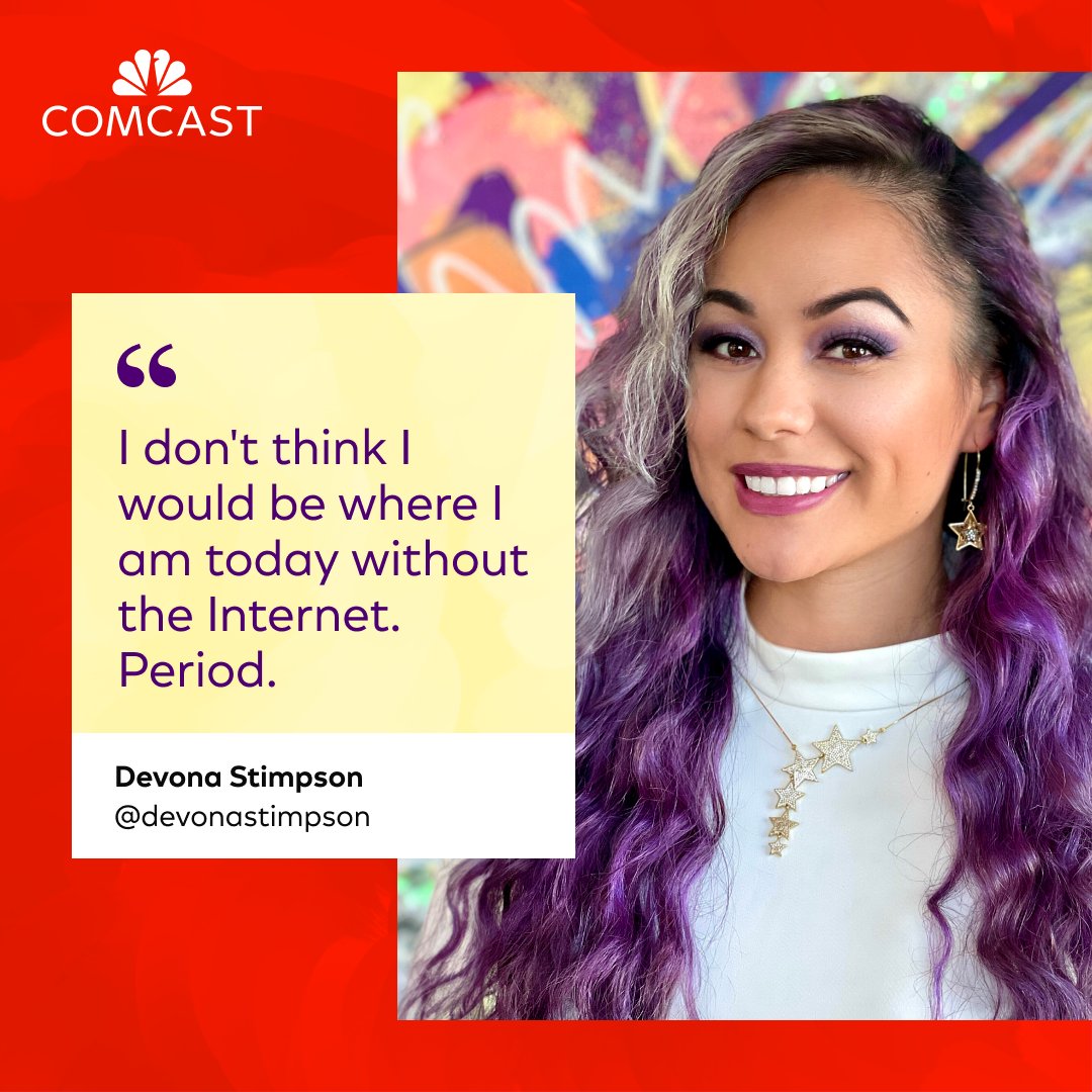 Artist and muralist Devona Stimpson has a vision for her art, and the Internet is helping her realize it. Access to the Internet has helped grow her career and mentor other artists. #AANHPIMonth comca.st/3QM48UB