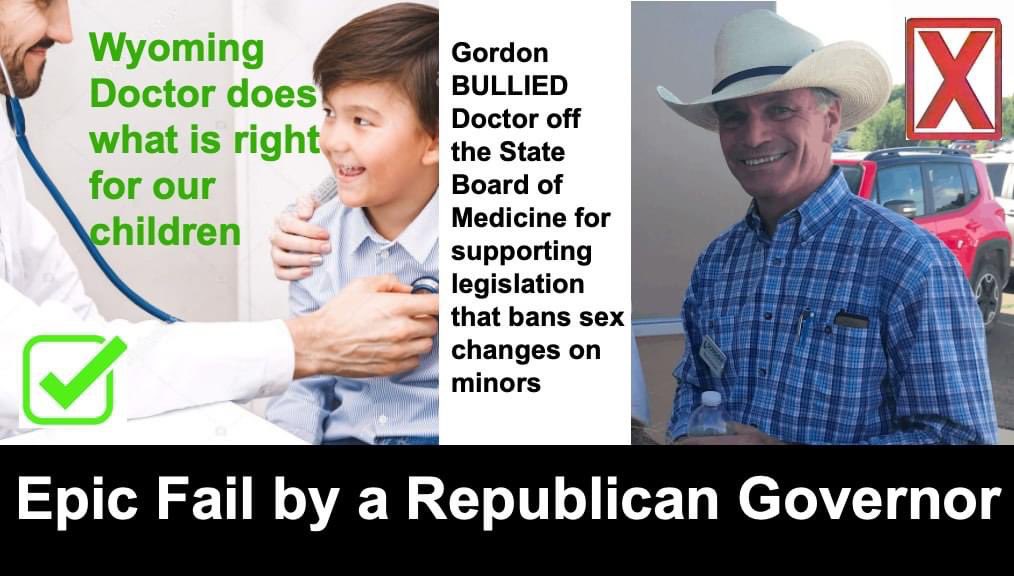 The kind of Medical Doctor that Joe Public wants on the Board of Medicine is REBUKED by Governor Gordon. So one man stands up to the machine and this is the result…a skewed panel of experts. You’ve heard it before, “trust the science.” This is the 'state of the state'... The