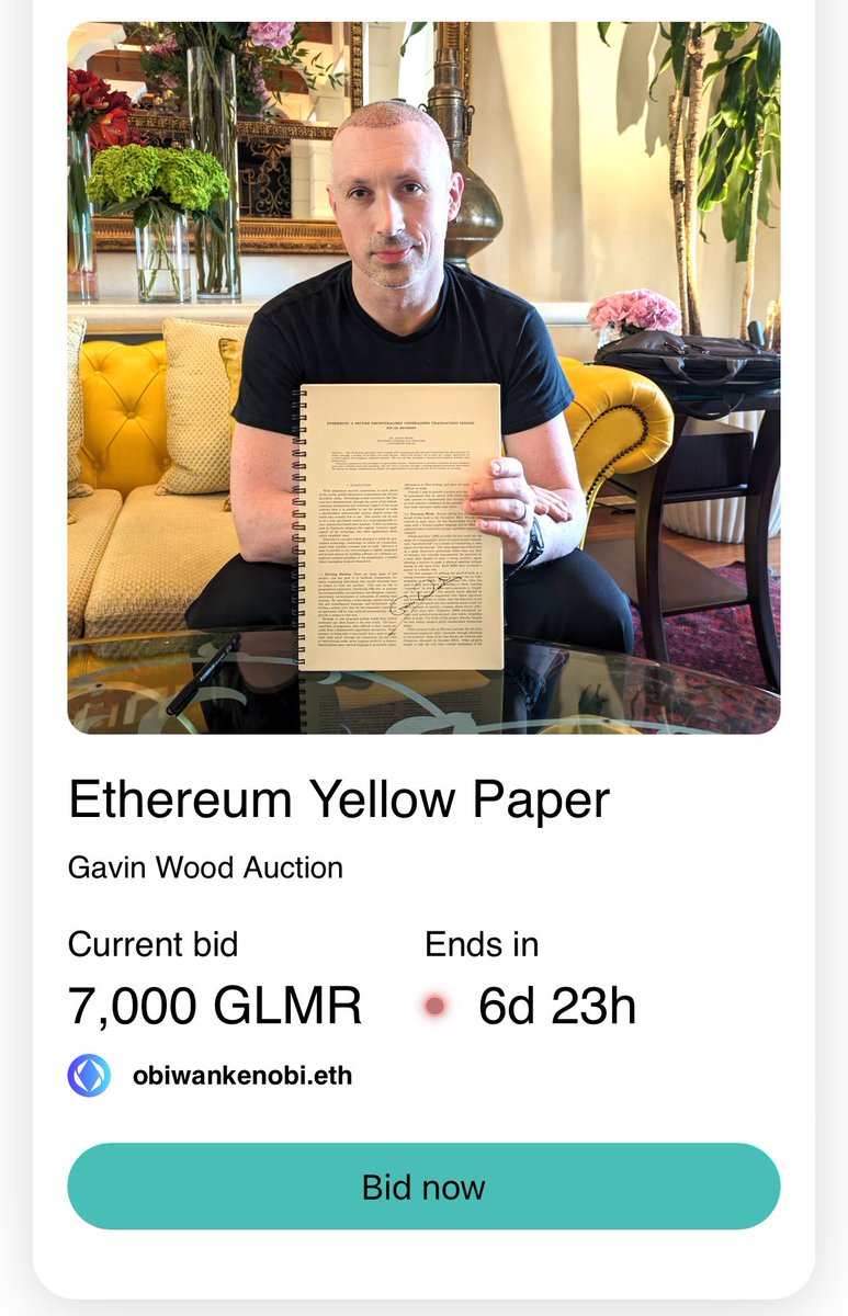 I want this 😱 #Ethereum Yellow Paper signed and annotated by Gavin Wood