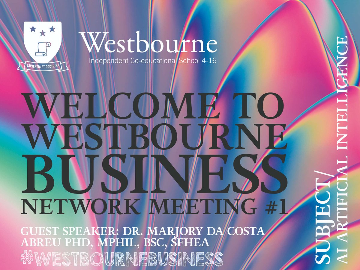 Join us tonight at 6PM for the kickoff of our networking event series! Dive into the world of #AI in #education with us. 
Don't miss the chance to win:

Luxury Hamper from Holly Omrod-Stebbings, #AstridArchitects

2 x £50 @cutleryworks Vouchers

See you there! #WestbourneBusiness