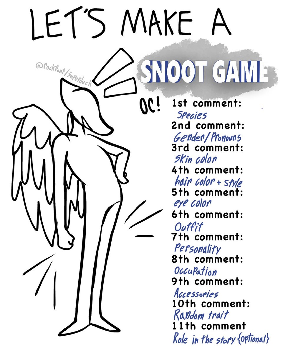 little thing I made (Note: I’m not actually doing it, I just wanted to post the template) #SnootGame #snootgamearf