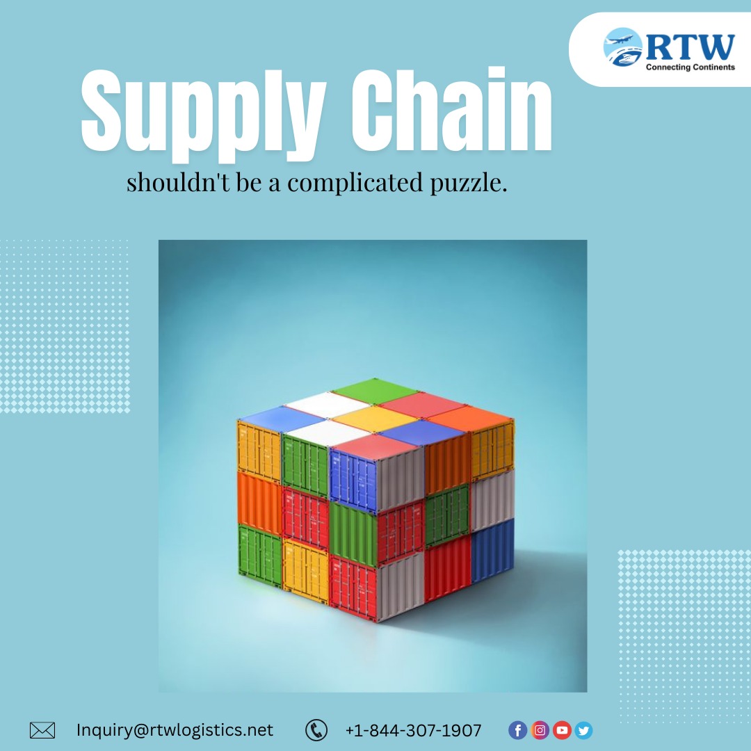 Unlocking the simplicity in supply chains. 

Simplify your supply chain with us. Contact for top-notch services. 

#rtw #rtwlogistics #efficientsupplychain #streamline #logistics #optimize #operations #supplychain #logisticsservices