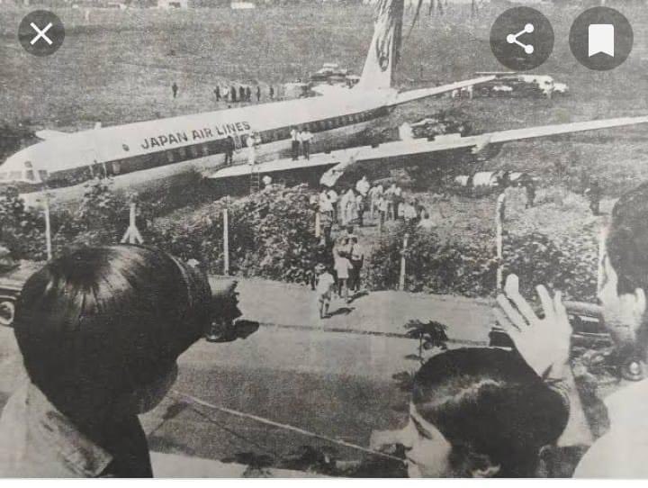 Japan Airlines 707 Boing landed at Juhu Airport, Mumbai on Sept 24 , 1972, instead of Santacruz Airport ...no casualties. 

The plane was broken down and sold as scrap. The seats were  bought by B.R.Chopra for a movie set of the multi starrer 'The Burning Train'.
