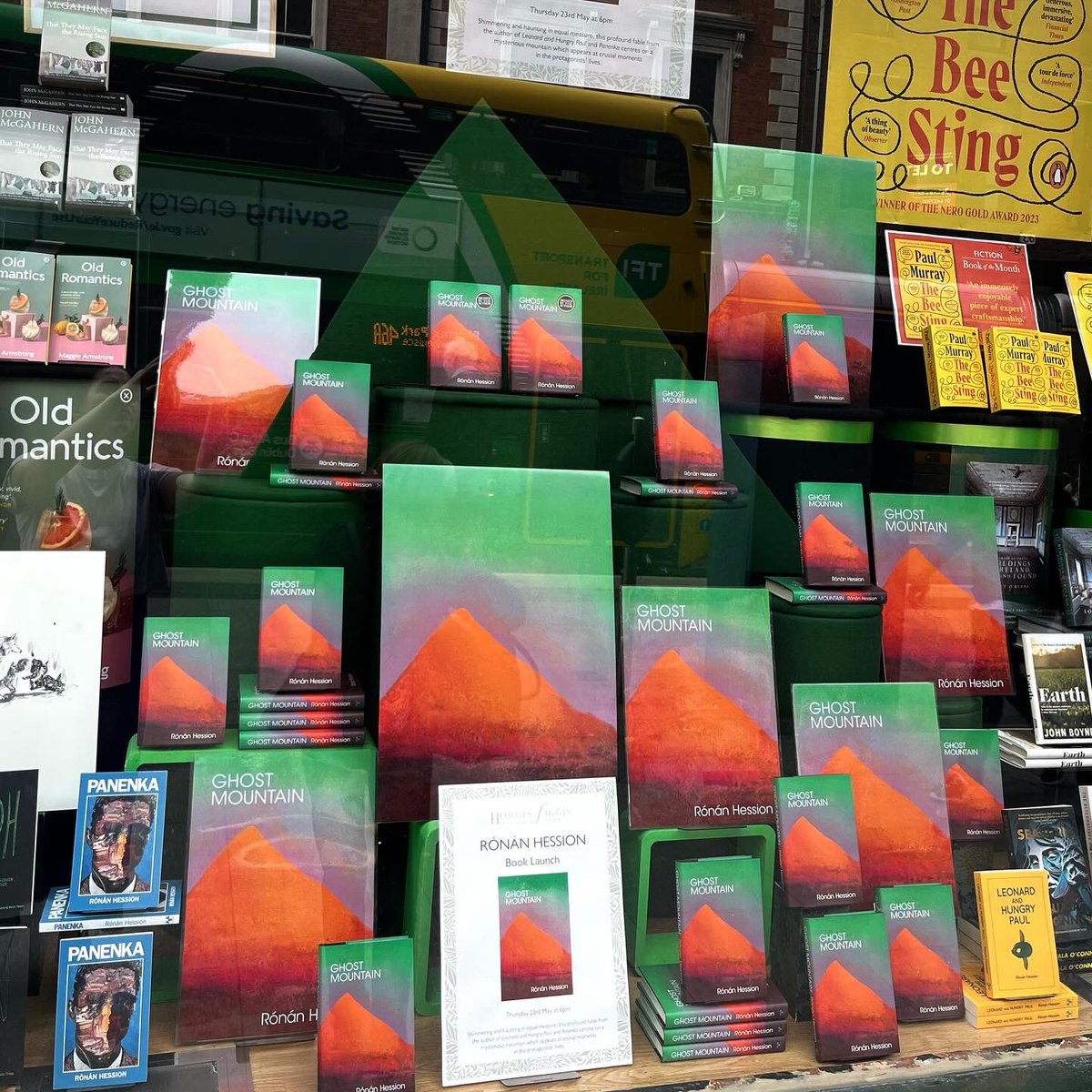 **BREAKING NEWS** Mysterious Mountain appears in window at Hodges Figgis! Many have made Pilgrimage to Ireland’s oldest bookstore for a glimpse at the phenomenon. Reports indicate a new book may hold some answers…what does Ghost Mountain mean to you?
