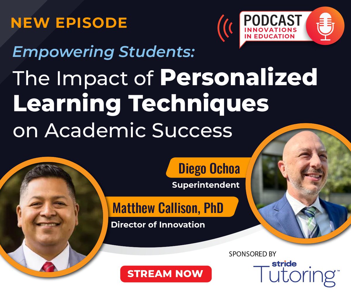 Stream the latest episode of #InnovationsInEducation and learn how to expand on your personalized learning opportunities and implement innovative, individualized programs to engage students. 🎧👉 hubs.li/Q02xphN80 #podcast #edchat