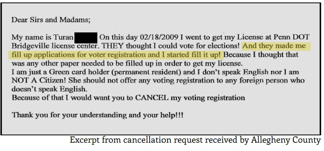 PILFoundation's tweet image. Pictured is just one of the government records we have uncovered that proves #MotorVoter is driving aliens to get registered to vote across the country. 

@HouseAdmin  @HouseAdm_Dems @Heritage @HvonSpakovsky @ElectionLawCtr @CordByrd