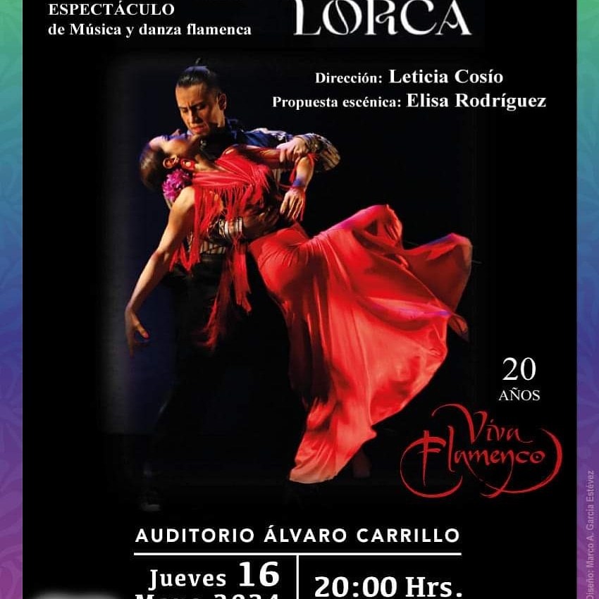 Hoy amigos! Viva Flamenco 20 años presenta 'Voces de Lorca' en el Auditorio Álvaro Carrillo de la Universidad de Chapingo. 12 artistas en escena. No se lo pierdan!
Dirección y coreografía: Leticia Cosío
#showflamenco#showenvivo#Espectaculos#flamenco#cultura#showenvivo#dance
