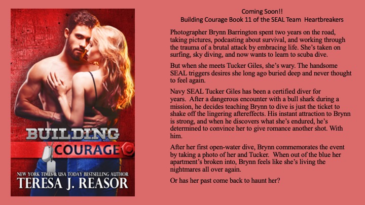RT@teresareasor I have an update to share about Building Courage Book 11 or the SEAL Team Heartbreakers series. Check it out and read an excerpt. mymusesmusings.blogspot.com/2024/05/an-upd…
