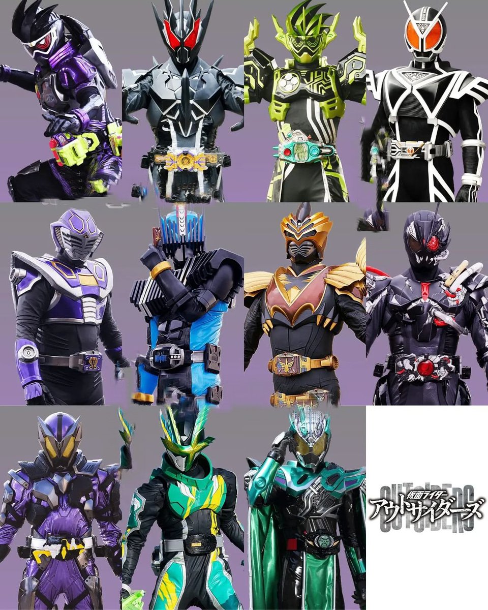 仮面ライダーアウトサイダーズ0話～6話に登場した新仮面ライダー、新仮面ライダーフォーム、旧仮面ライダー。次は誰に会いたいですか？