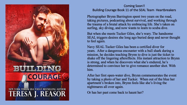 RT@teresareasor I have an update to share about Building Courage Book 11 or the SEAL Team Heartbreakers series. Check it out and read an excerpt. mymusesmusings.blogspot.com/2024/05/an-upd…