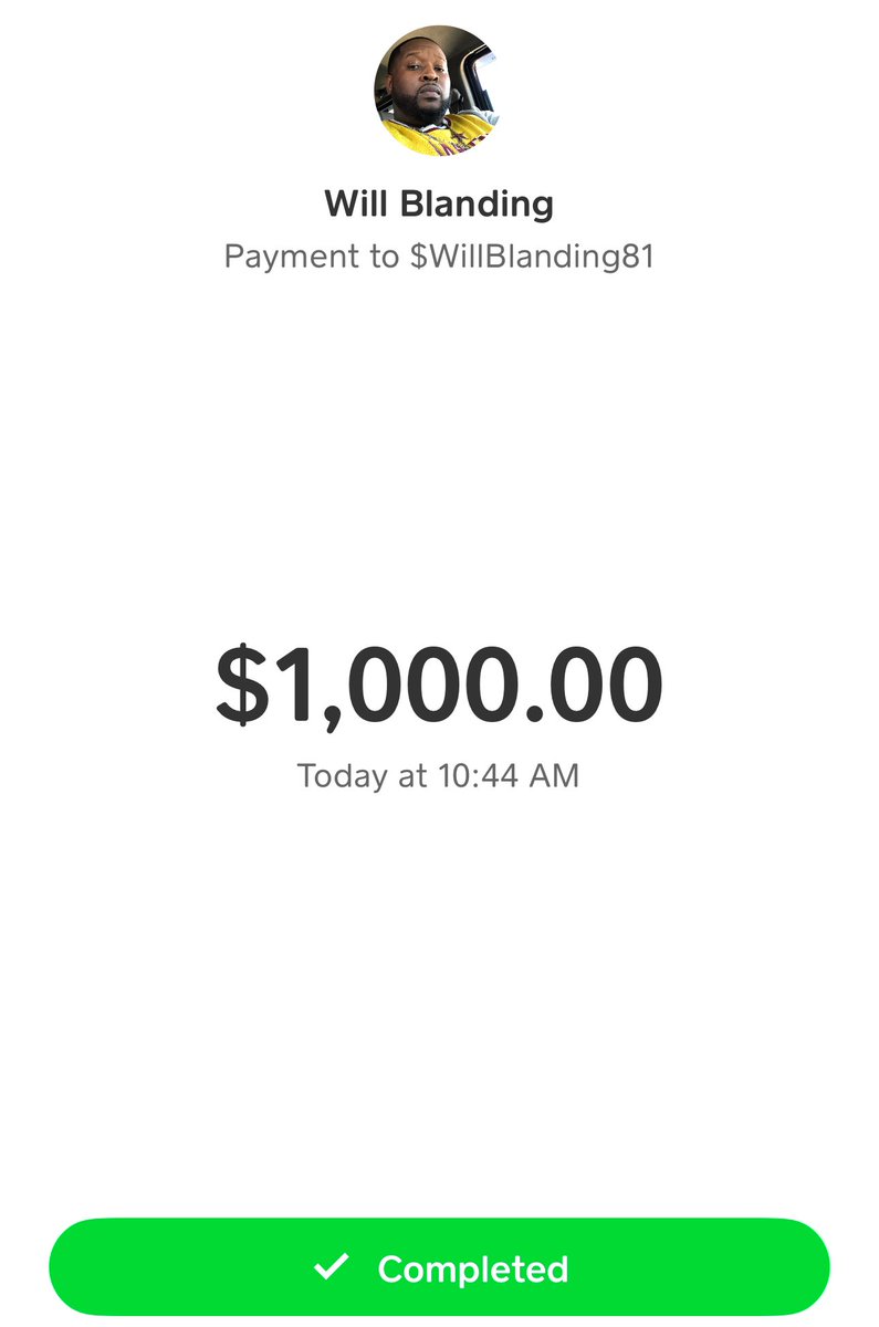 You are the first winner of the $1,000 out of $30,000. It’s in your CashApp. Proof below! :)