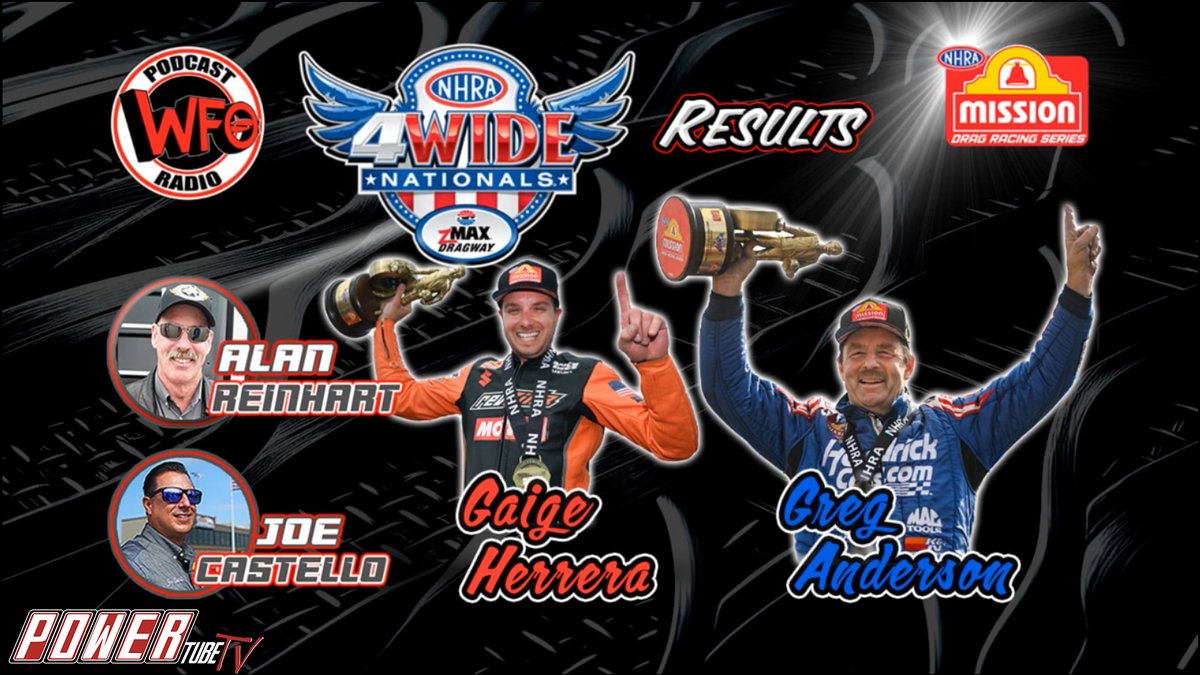 WFO with Joe Castello - NHRA 4-Wide Winners Greg Anderson and Gaige Herrera go WFO Radio

Tune in Tonight for the all new Thursday night Block Starting at 7:30pm! on watchpowertubetv.com/watch

#NHRA #dragracing #ArizonaNationals #vegas #zmax