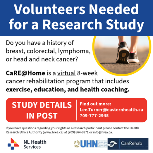 Noah_Adams14's tweet photo. I am happy to share that I am working as a Kinesiologist on the Care@Home project. If you or someone you know could benefit from the program, I encourage you to reach out to myself or the team at NL Health Services
#CanRehab #canadiancancerresearch #CancerExercise https://t.co/Og8GPsmhFJ