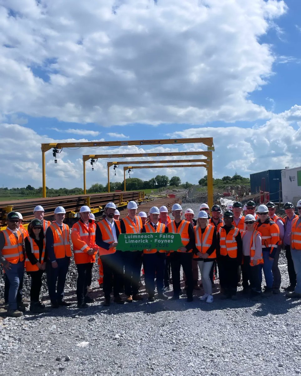 I was delighted to attend the marking of the laying of the first length of track on the Foynes Irish Rail Project today. This is a key piece of infrastructure for the future of Foynes & Limerick. I'm committed to working with government to see this delivered. #ButlerForMayor