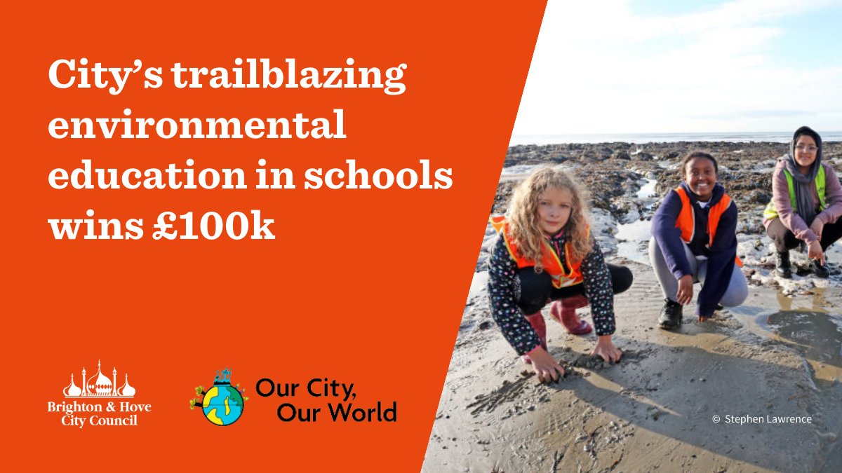 Brighton & Hove’s unique environmental education programme, 'Our City, Our World', has won £100,000 to develop environmental education in the city and beyond. Find out more 👉 brighton-hove.gov.uk/news/2024/trai…