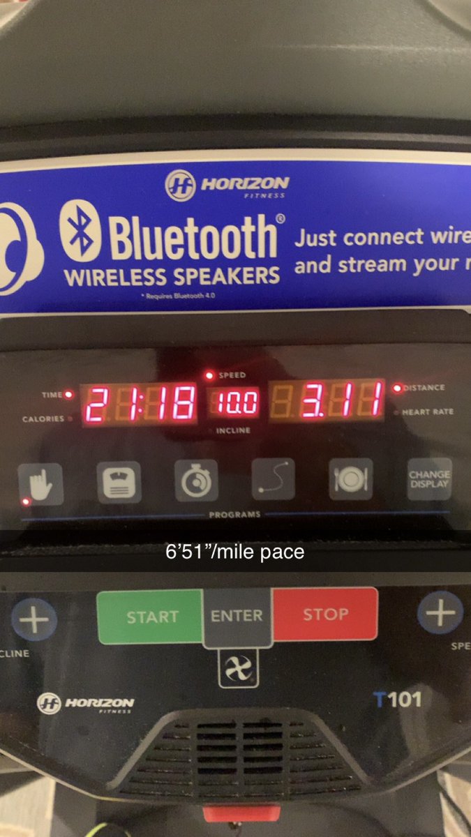 Quick 5k #run on the treadmill this morning since it’s been raining nonstop these past two days. 3.11 miles, 6’51”/mile pace.