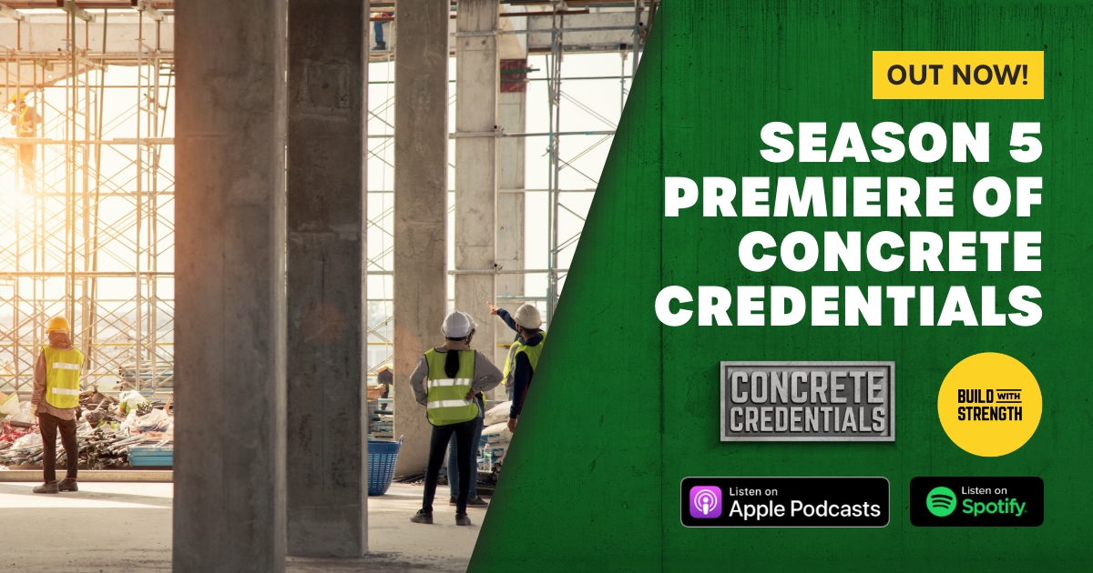Tune in to the latest episode of Concrete Credentials to hear why Forensic Engineering Expert Derek Hodgin recommends building with #concrete. Listen now: bit.ly/3UHtpk2 #Durable #BuildWithStrength