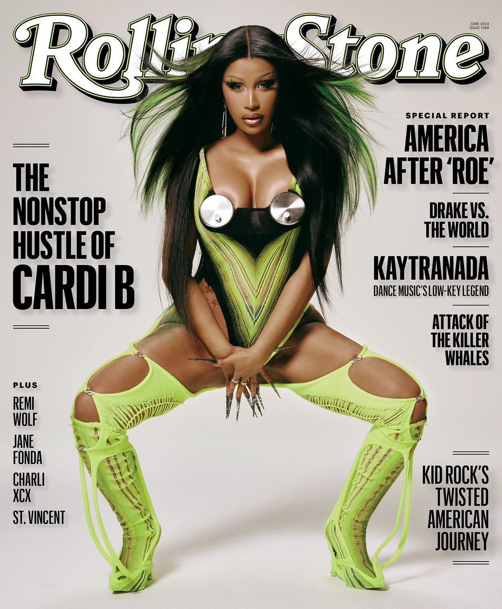 GM ☀️🗽 @rollingstone’s June 2024 cover star 🤩@iamcardib has a reminder to issue: “I know for a fact that I [can] rap…I make hits. Sometimes people be trying to belittle me and it’s like no, I’m that b*tch and y’all f**king know it.” ✍🏽 #CardiB #BarbiGang @iheartradio