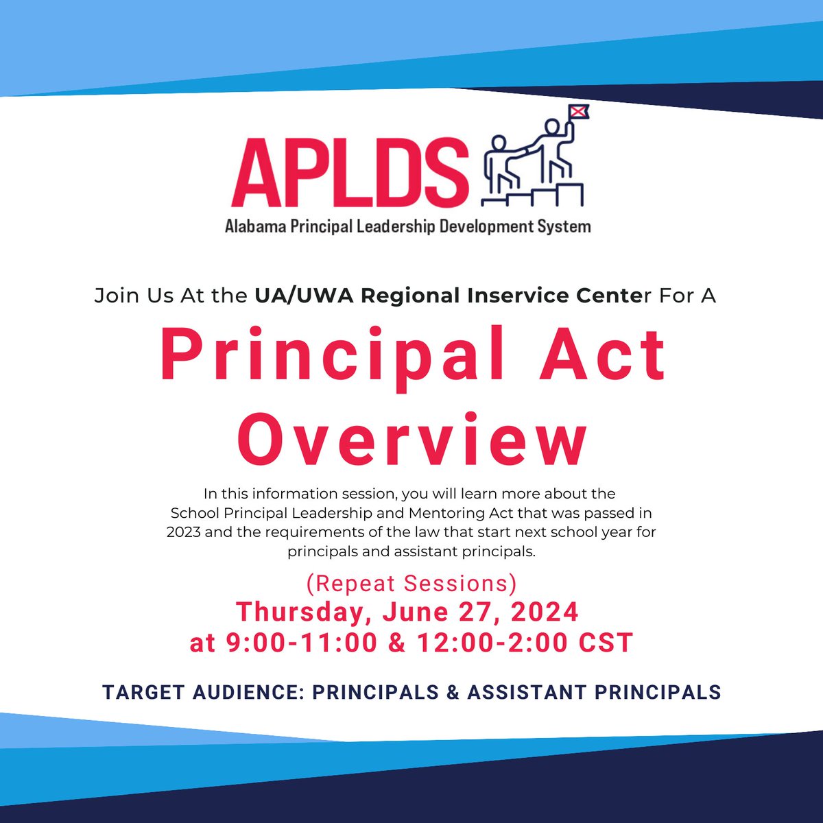If you missed the @ALSchoolLeaders overview session for Region 4, we have another opportunity for you! Join @ShepherdJonesA on June 27 for either the morning or afternoon session. Register via PowerSchool PL #500416 or #500417.