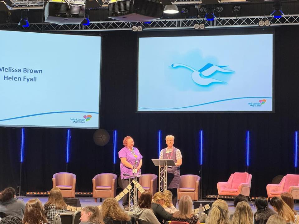 We’re so proud our Melissa had her beautiful poem read out today at the @NUHEOLC #dyingmatters conference. Beautifully read by Helen Fyall. Brilliant Job Mel. 🦢 🕊️
