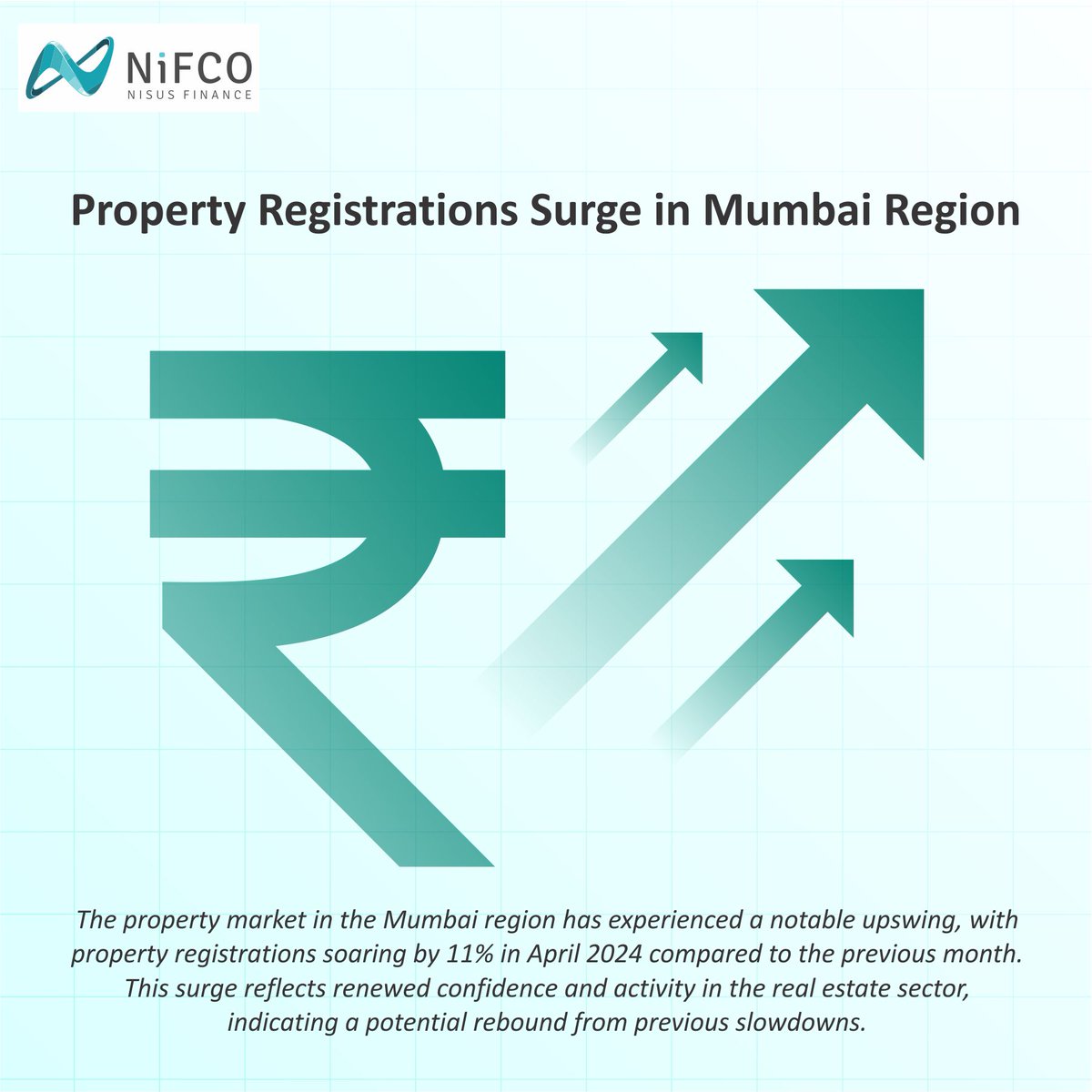 It's incredible to see the surge in real estate activity in our vibrant city!

From bustling neighborhoods to serene suburbs, Mumbai continues to captivate with its endless opportunities.

#NisusFinance #WeAreNiFCO #MumbaiRealEstate #CityOfDreams #PropertyBoom #InvestInMumbai