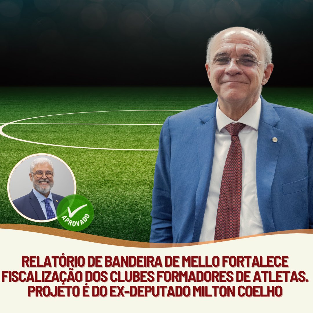 ✅A Comissão do Esporte aprovou o relatório do deputado @mello_bandeira ao Projeto de Lei nº 1476/22 que inclui o Conselho Municipal dos Direitos da Criança e do Adolescente como órgão fiscalizador de entidades formadoras de atletas no Brasil.