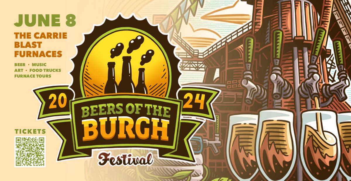 Yinz like beer? Then you're going to want to be at the premiere beer festival in the city of Pittsburgh! Beers of the Burgh returns on Sat. June 8th at Carrie Furnace. Enter the code ENJOYBEER for $5 off on general admission and early admission tickets. 🎟️: