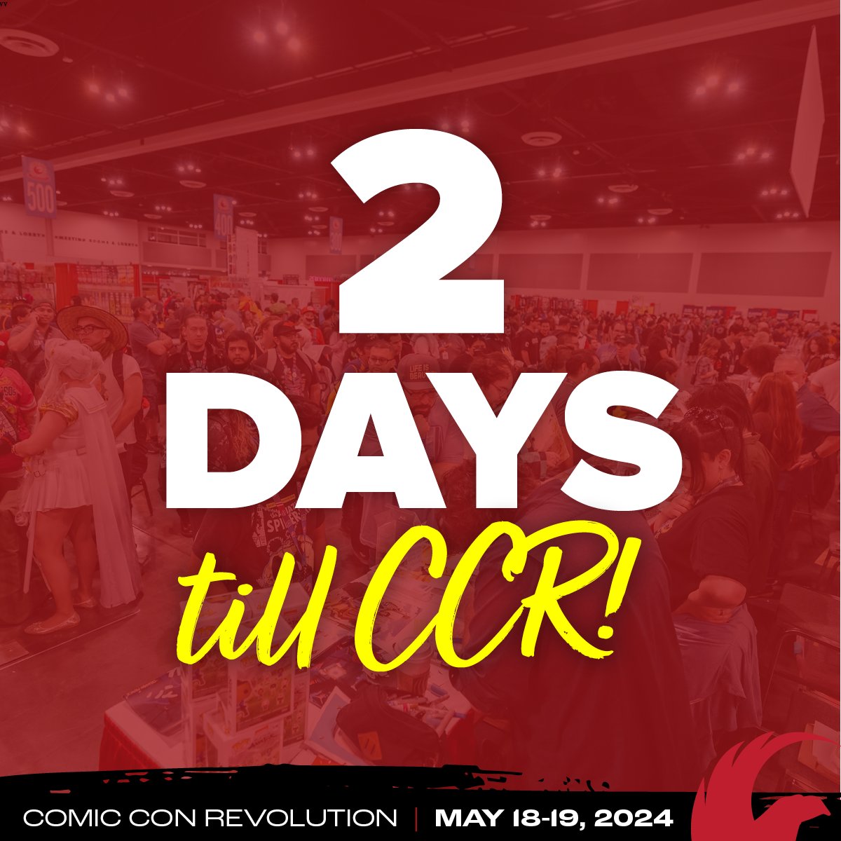 2️⃣ 2 more days til #ComicConRevolution is back at the Ontario Convention Center this weekend, 5/18 & 19, 2024! Don't miss guests, comic book stars, cosplay, entertaining programming + more. Tickets: CCRTix.com #comiccon #inlandempire #ontariocalifornia #socal
