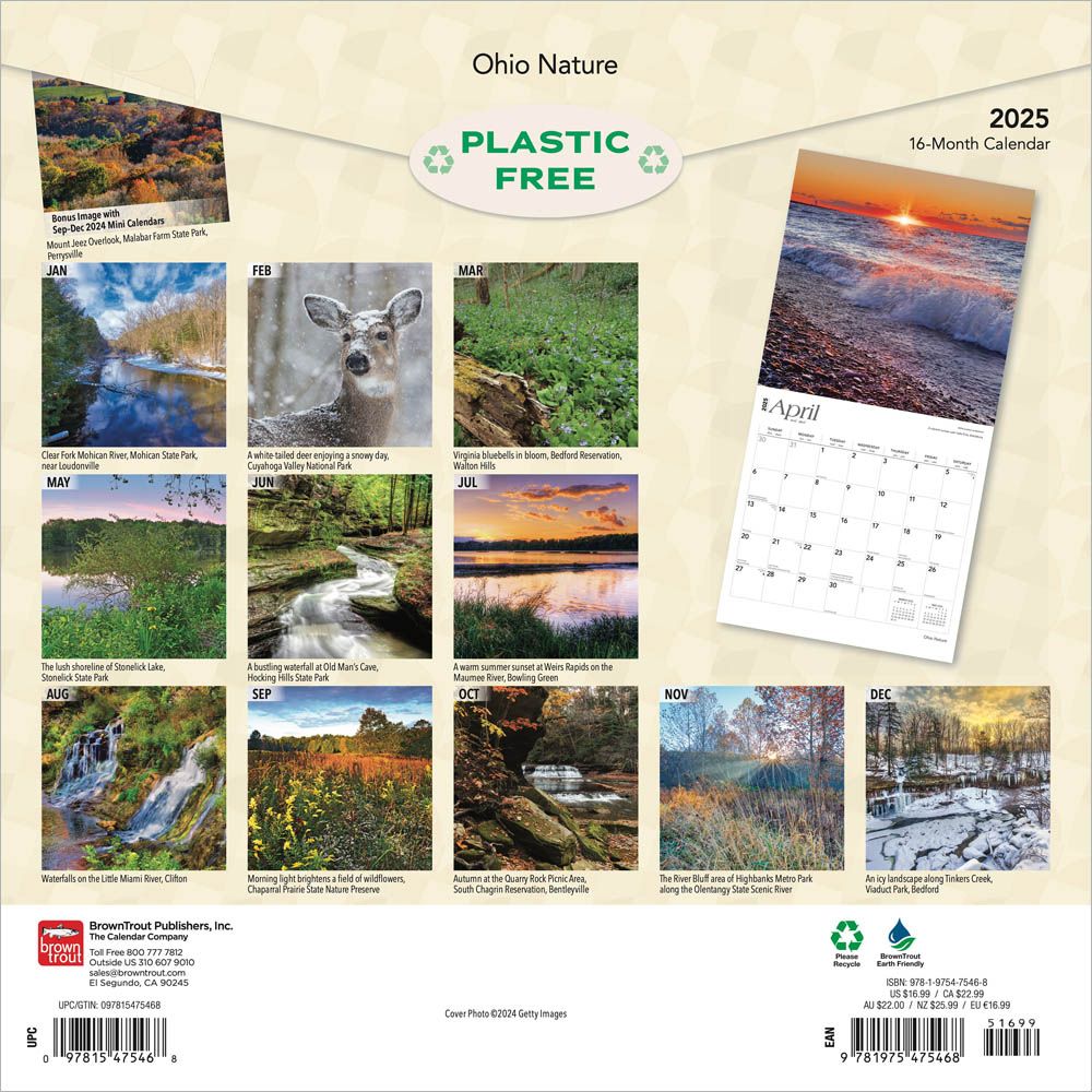 The beautiful #BuckeyeState boasts colorful forests, thriving wetlands, beaches along Lake Erie, and numerous nature preserves. Celebrate the natural splendor of #Ohio with this stunning #calendar. #travel #scenic #Americana buff.ly/3WHJl8z